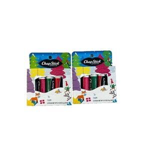 ChapStick Holiday Lip Balm 5-Pack 2 Sets Classic Lip Care, Stocking Stuffer
